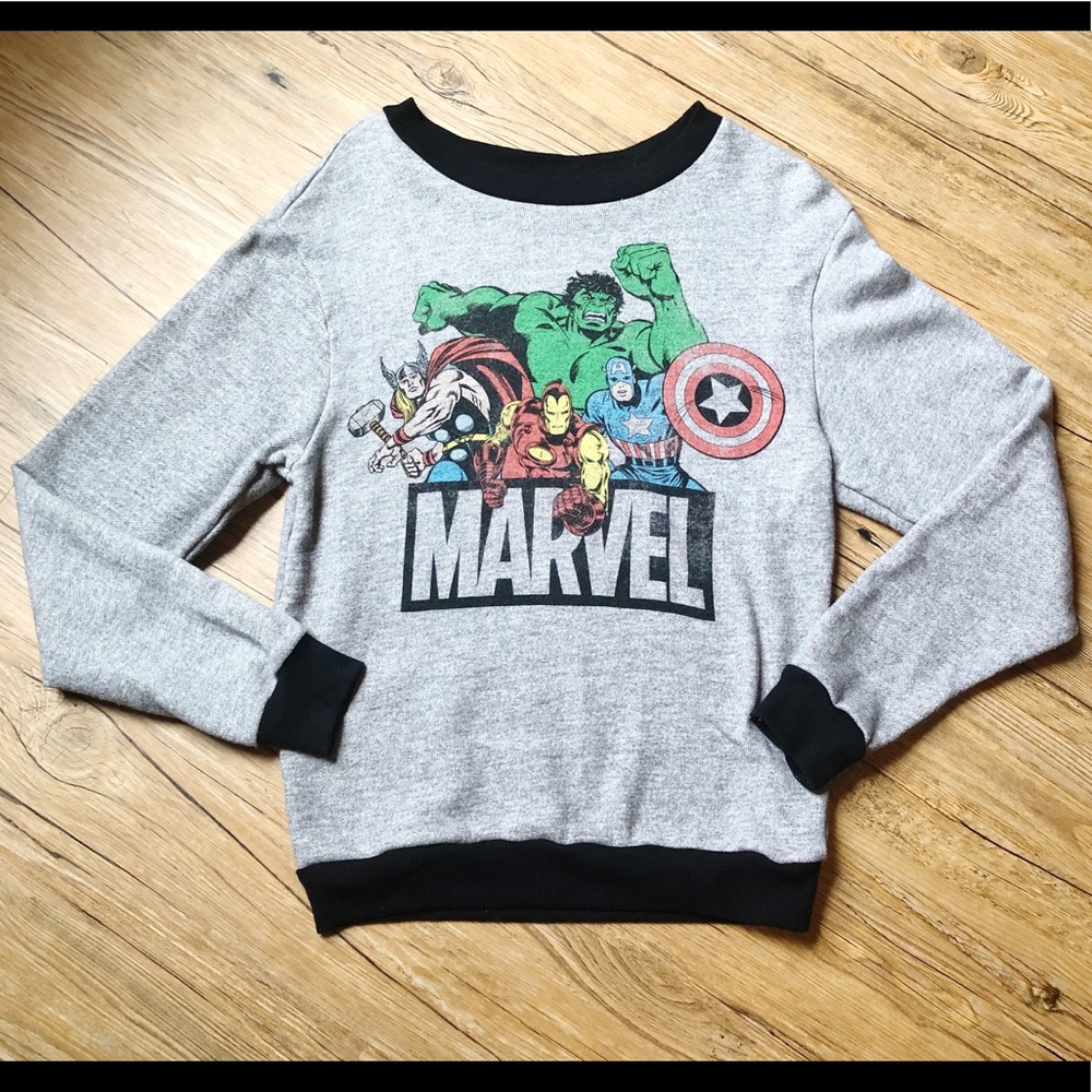 Marvel Comics Avengers Grey/Black Sweater Size XS
